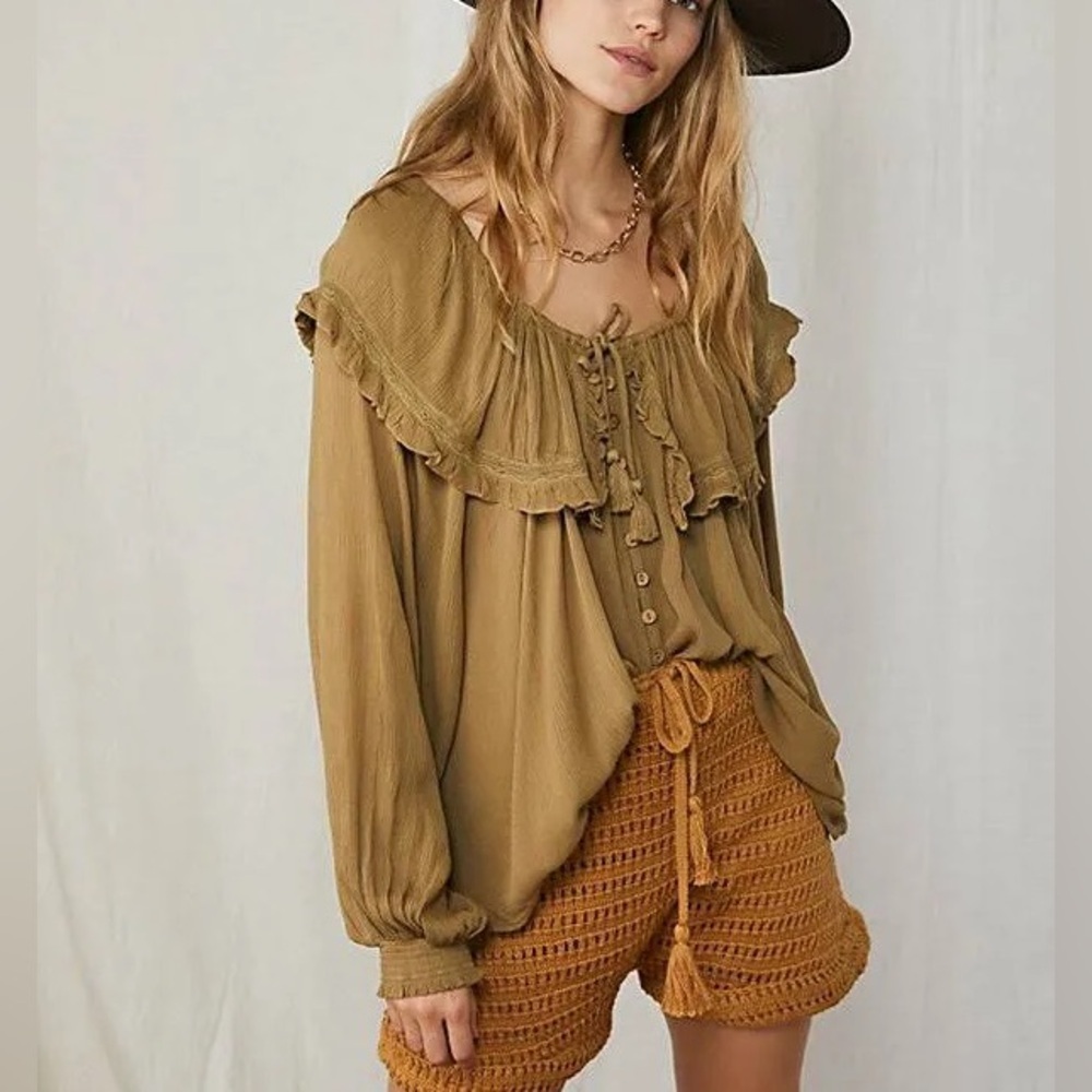 FREE PEOPLE Sunrise Blouse In Native Land